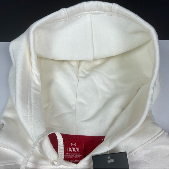 Under Armour Iconic Collection Univesity Of Wisconsin Bagders Bucky Hoodie. Sz L - Picture 7 of 8